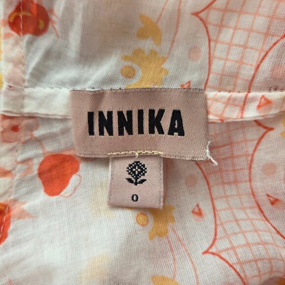 Innika Choo Voile Collar Tier Mini Dress Size 0 - 2 XS Baby Doll Frills Peasant - Picture 7 of 12